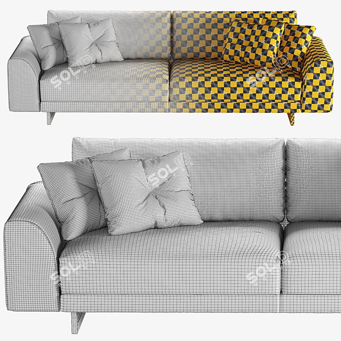 Ernest Valentini 2-Seater Sofa Set 3D model image 7