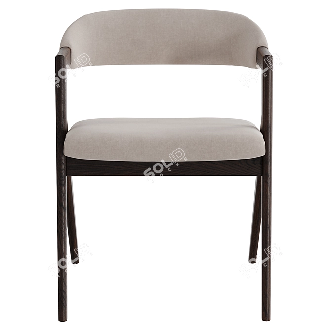 Stylish Anita Dining Chair Set 3D model image 2