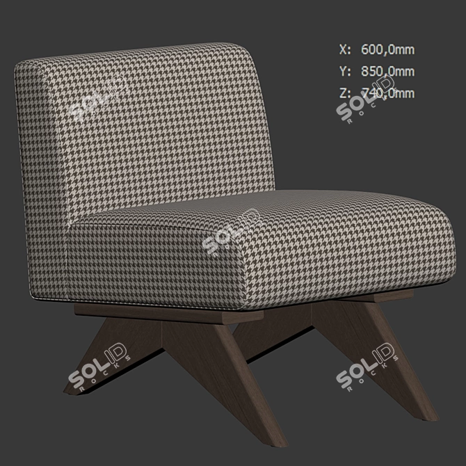 Modern Huxley Chair: Unique Style 3D model image 6