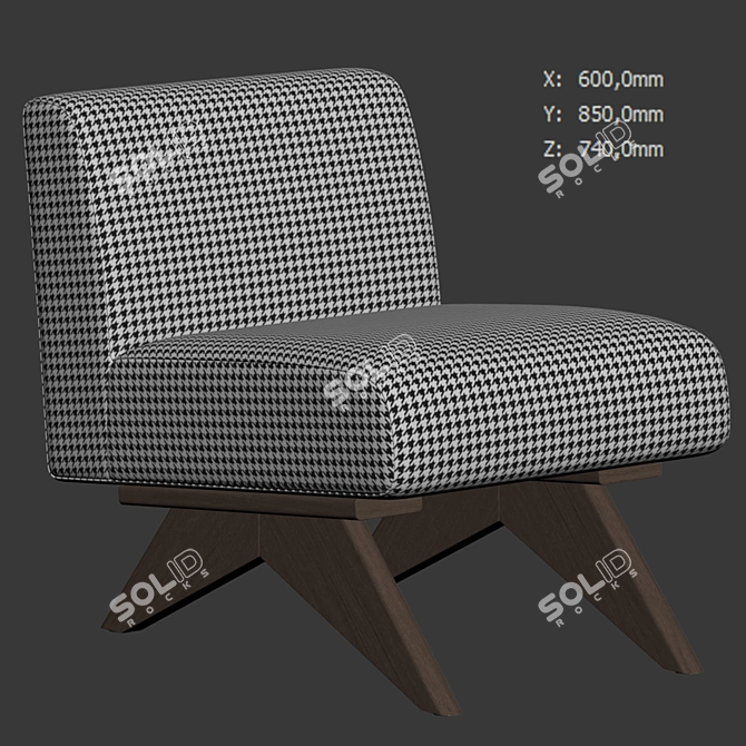 Modern Huxley Chair: Unique Style 3D model image 7