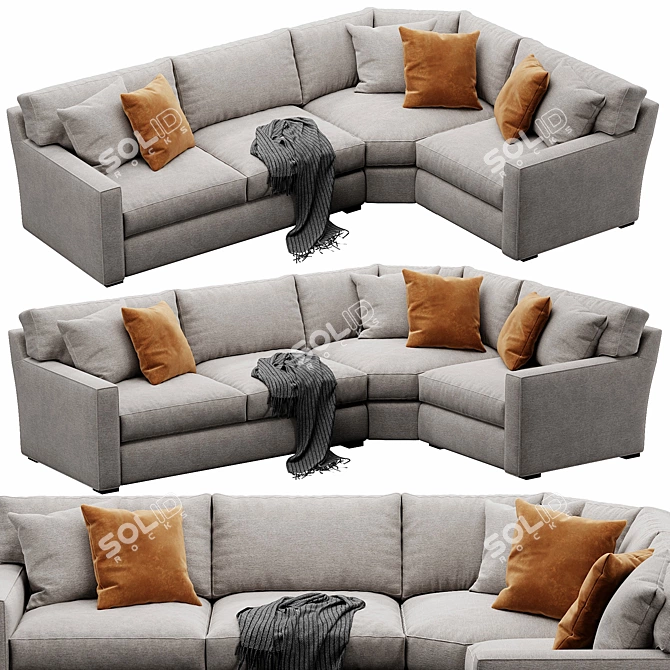 Convertible Axis Sectional Sofa 3D model image 3