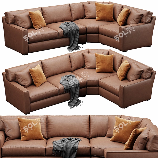 Convertible Axis Sectional Sofa 3D model image 4