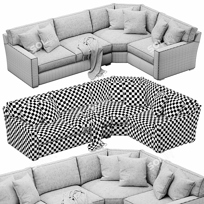 Convertible Axis Sectional Sofa 3D model image 6