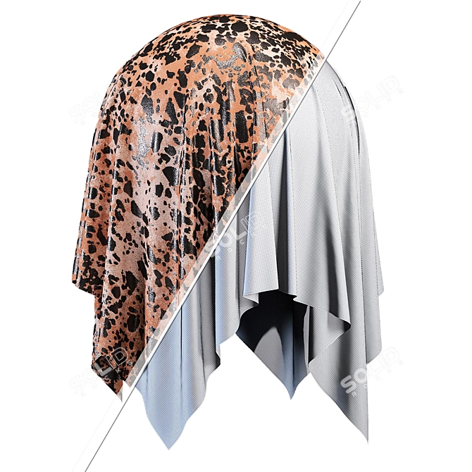 Animal Skin Fabric Material Set 3D model image 4