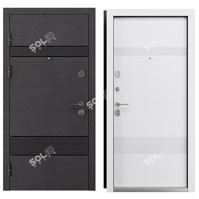 Bulat Metal Entry Door K-612 3D model image 3