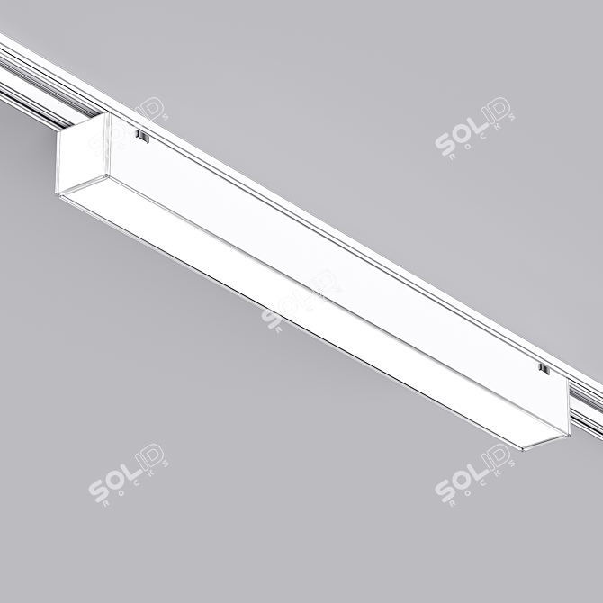 Linear LED Track Light 12W 3D model image 3