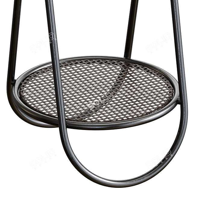 Modern Hanging Swing Chair, Aluminum 3D model image 2