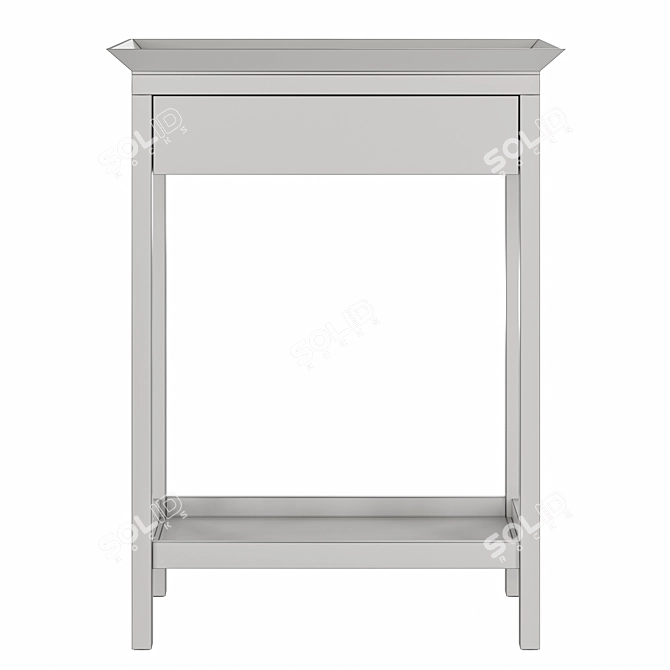 Newport Console with Drawer Shelf 3D model image 4