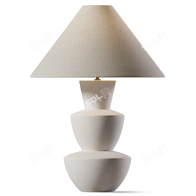  Sleek Metal Table Lamp 3D model image 1