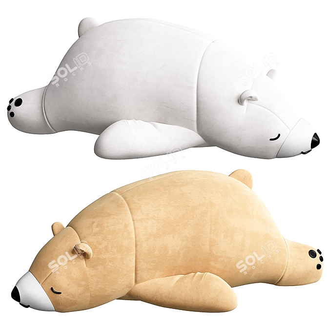 Sleeping Polar Bear 3D Model 3D model image 1