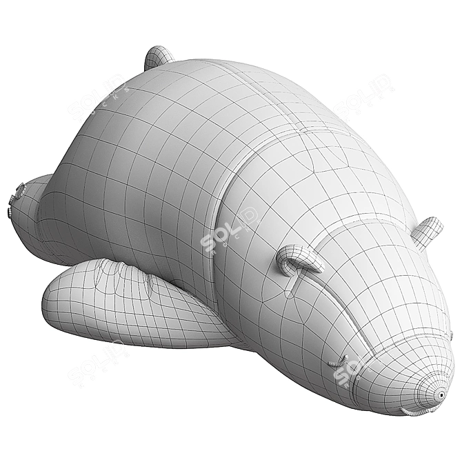 Sleeping Polar Bear 3D Model 3D model image 3