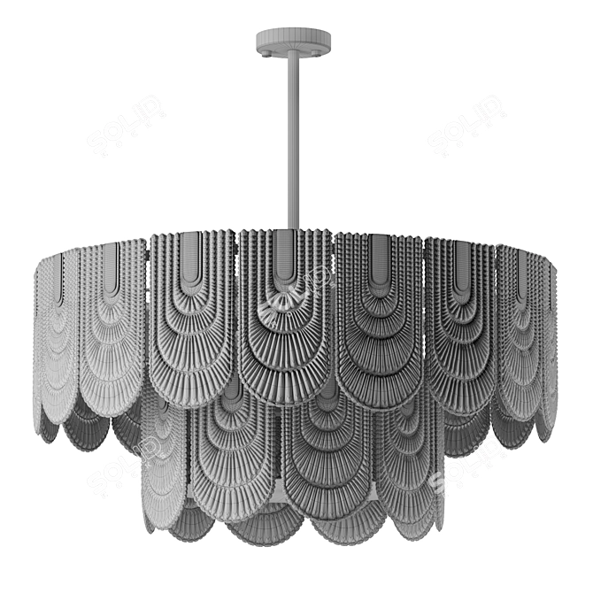 Indigo Salice Brass Chandelier Light 3D model image 3