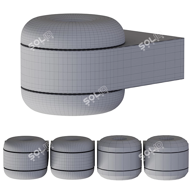 Modern Wall Cavity Design Panel 3D model image 3