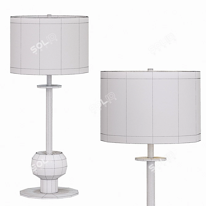 Elegant Comtesse Table Lamp 3D model image 2