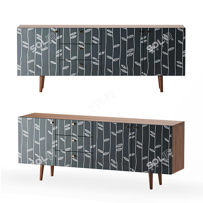 Berber Extended Dresser, Print 18 3D model image 1