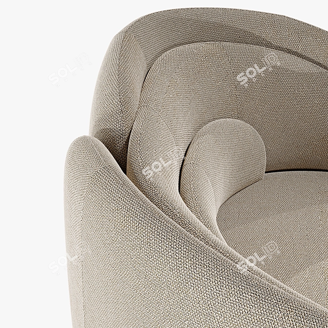 Modular Upholstered Peonia Chair 3D model image 3