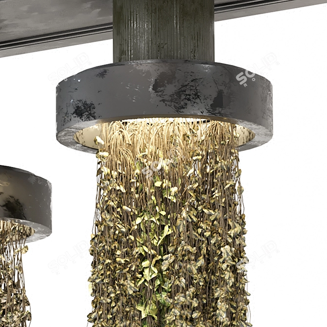 Metal Box Hanging Plants Set 3D model image 3