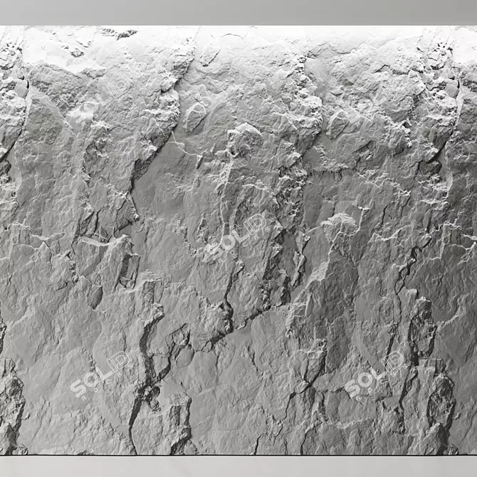 Custom Rock Cliff Wall Texture 3D model image 2