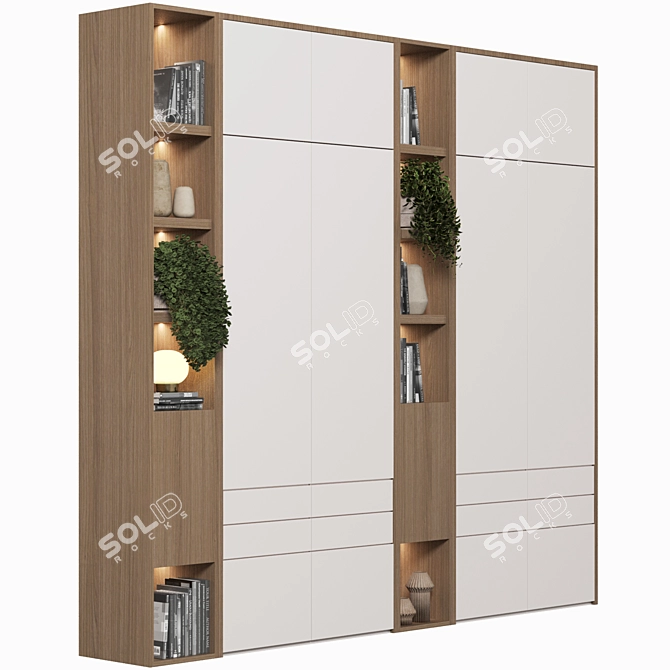 Contemporary Modular Wardrobe System 3D model image 2