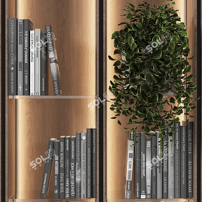 Premium Wood Wardrobe Furniture 3D model image 3