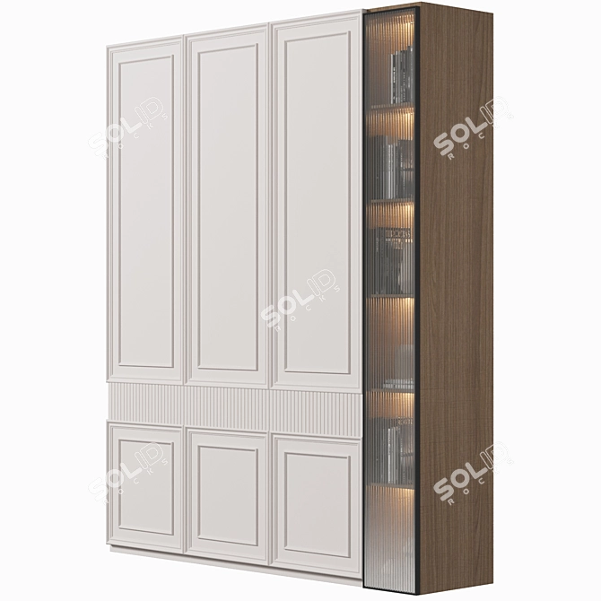 Modern Minimalist 4K Wardrobe 3D model image 2