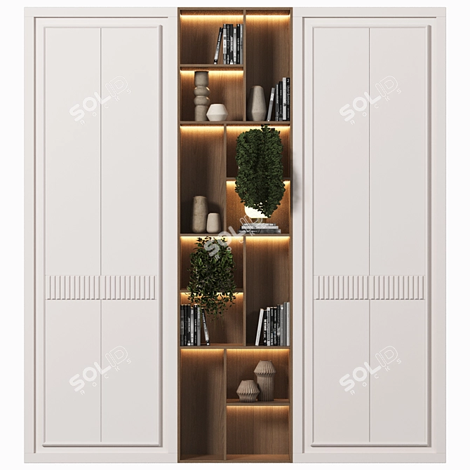 Stylish Expandable Wardrobe Set 3D model image 1