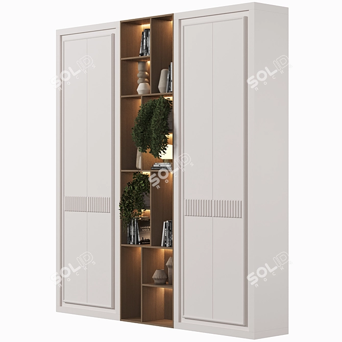 Stylish Expandable Wardrobe Set 3D model image 2