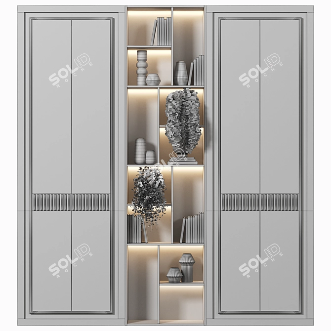 Stylish Expandable Wardrobe Set 3D model image 4