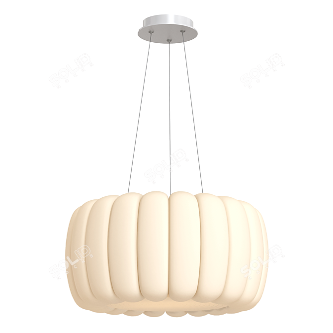 Sleek Metal Pendant Lighting 3D model image 1