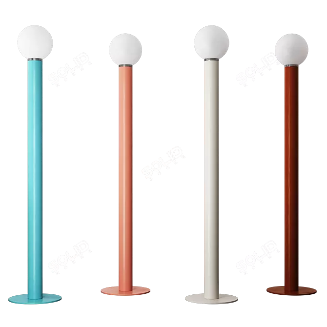 Straw Straight Floor Lamp 3D model image 1