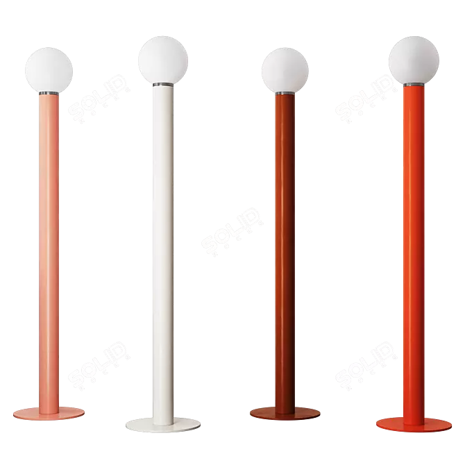 Straw Straight Floor Lamp 3D model image 2