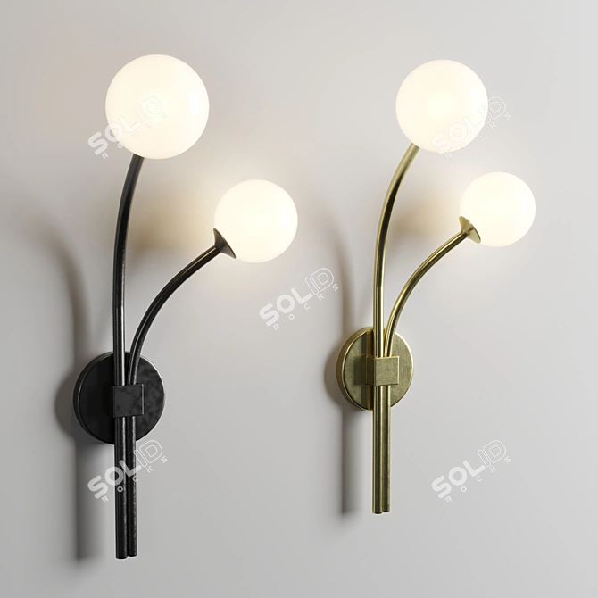 Glowing Blossom Wall Sconce 3D model image 1