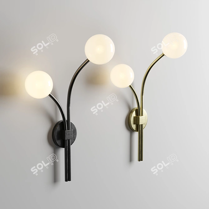 Glowing Blossom Wall Sconce 3D model image 2