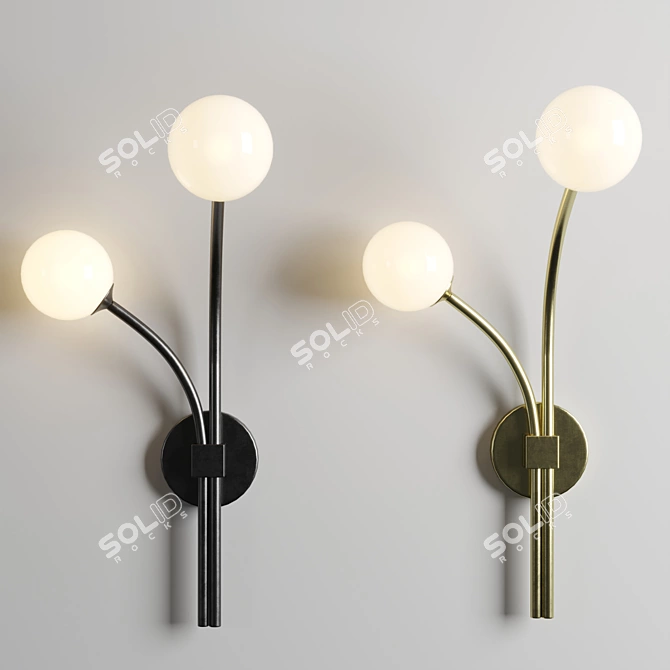 Glowing Blossom Wall Sconce 3D model image 3