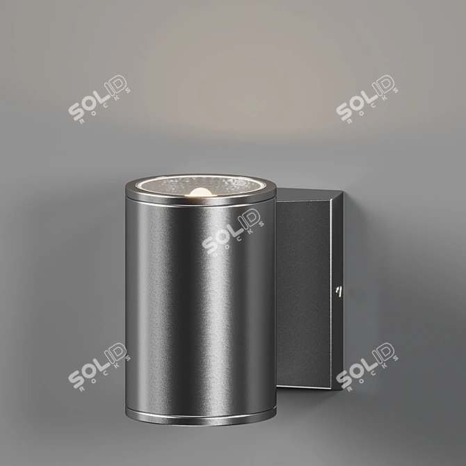 Versatile Outdoor LED Wall Light 3D model image 2