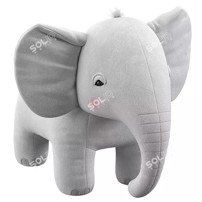 Plush Elephant Toy by HM 3D model image 1