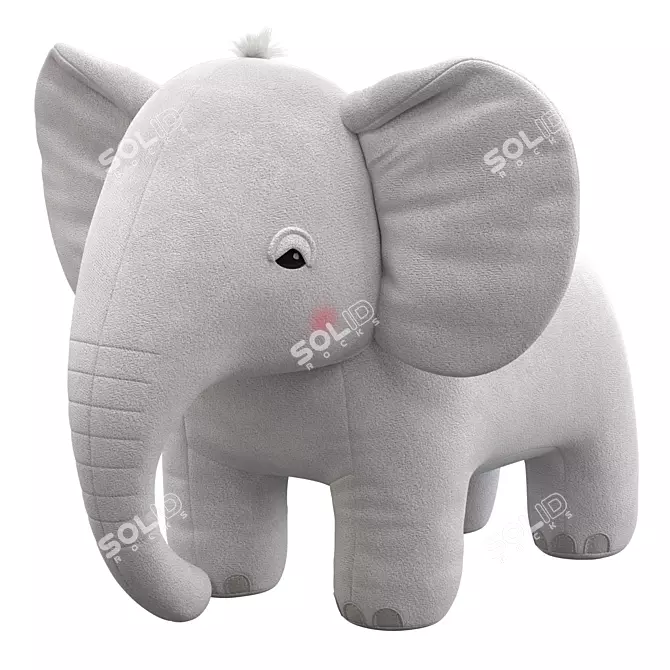 Plush Elephant Toy by HM 3D model image 2