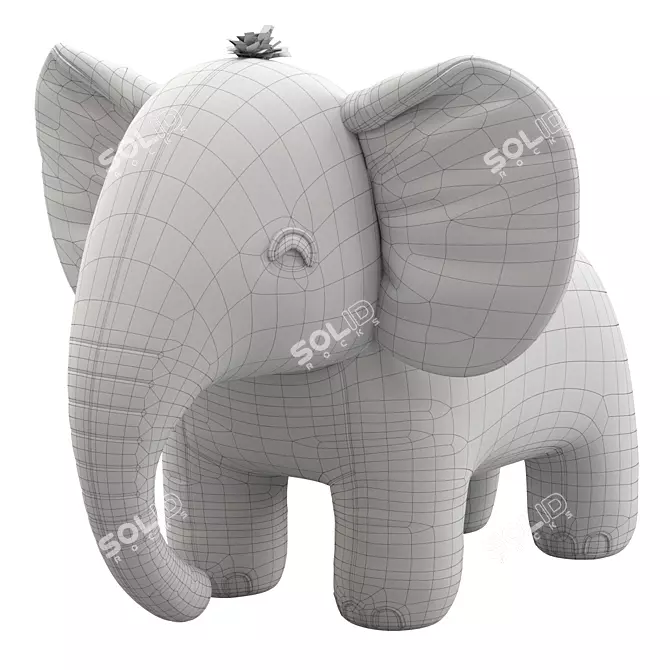 Plush Elephant Toy by HM 3D model image 4