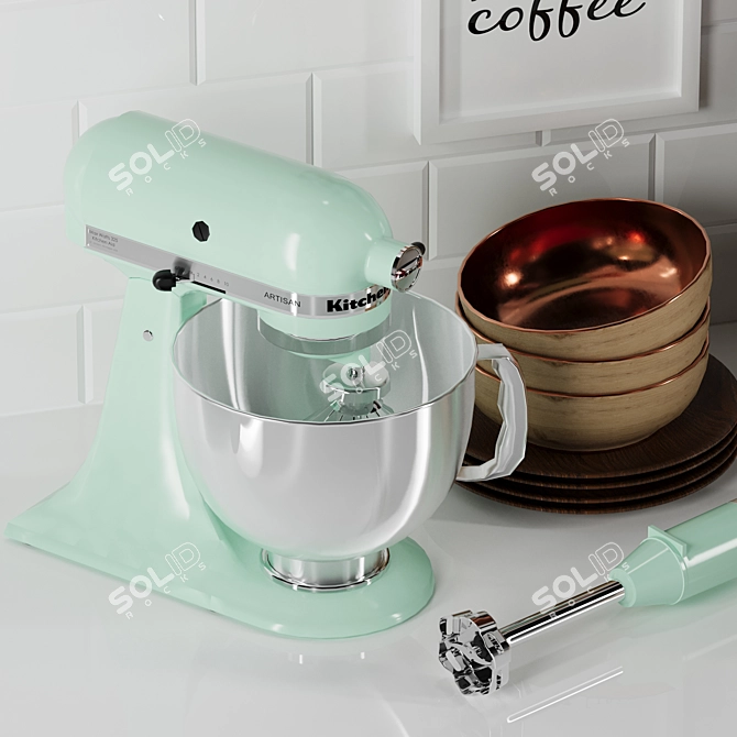 Premium Kitchen Appliance Set 3D model image 4