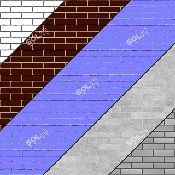 PBR Brick Materials Pack Vol12 3D model image 4