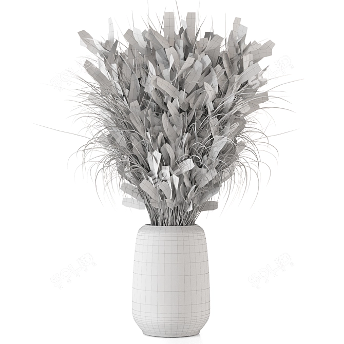 Unique Dry Bouquet Plants Set 3D model image 5