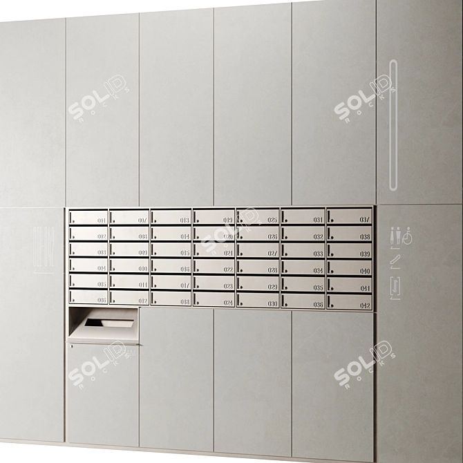 Hall Mailboxes 3D model image 2