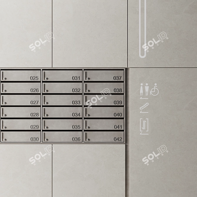 Hall Mailboxes 3D model image 6