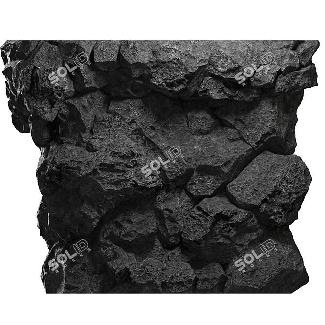 Corner Decor Stone Element 3200mm 3D model image 2