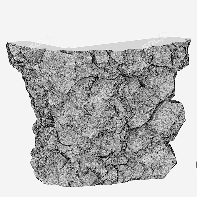 Corner Decor Stone Element 3200mm 3D model image 4