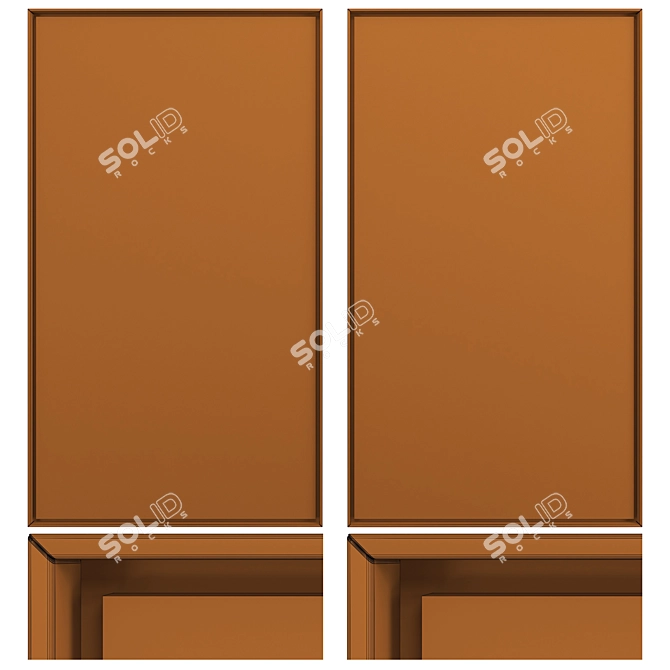 Dual Panel Picture Frames Set 3D model image 3