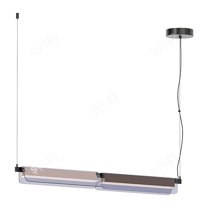 Contemporary Flat Pendant Lights 3D model image 2