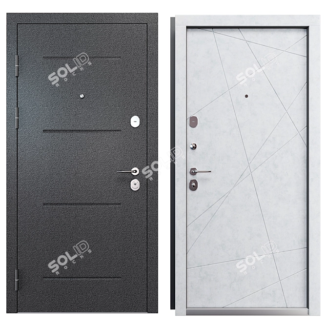 Elporta Metal Door R 104.15 3D model image 3