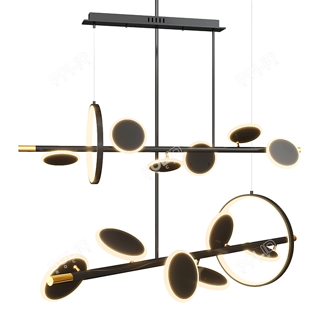 Modern Sputnik Kitchen Island Light 3D model image 1