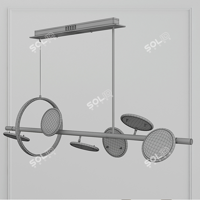 Modern Sputnik Kitchen Island Light 3D model image 7